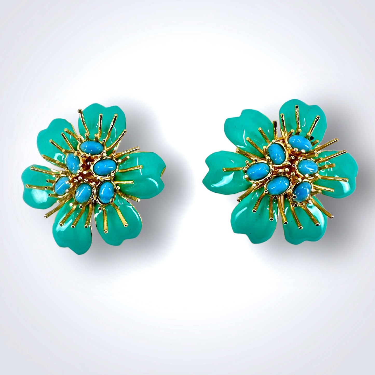 Turkuaz Açelya Küpe