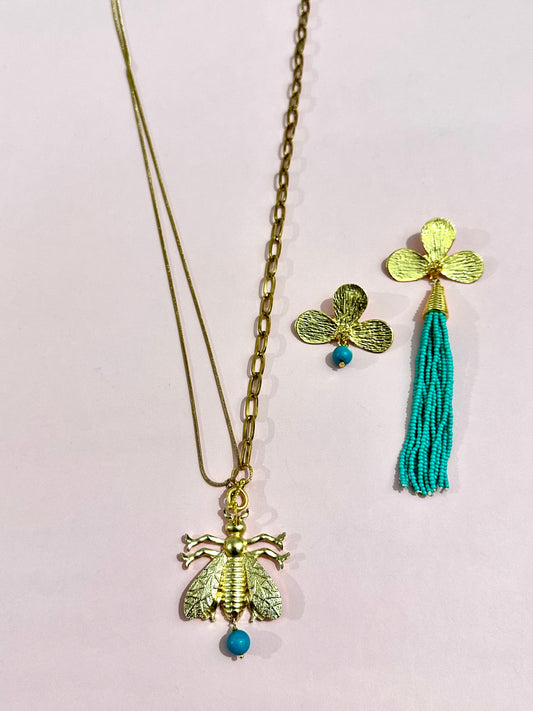 Khepri’ nin Işığı Kolye Küpe Set