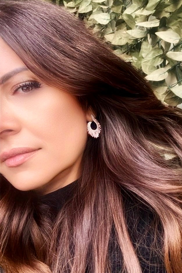 18K Altın Kaplama 925 Ayar Gümüş Salkım Küpe
