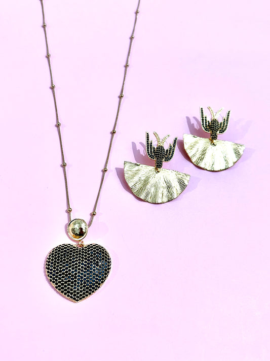 Kırlangıçların Aşkı Kolye Küpe Set