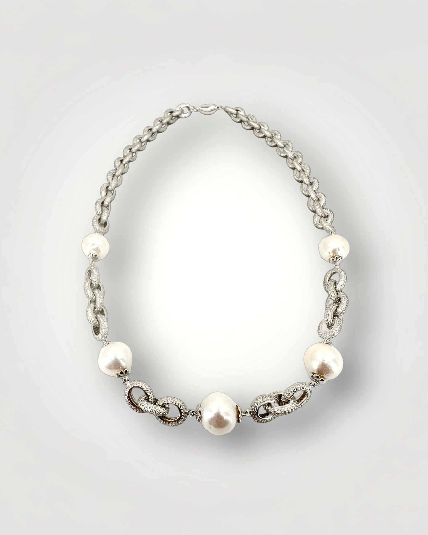 İncili Silver Zincir Kolye