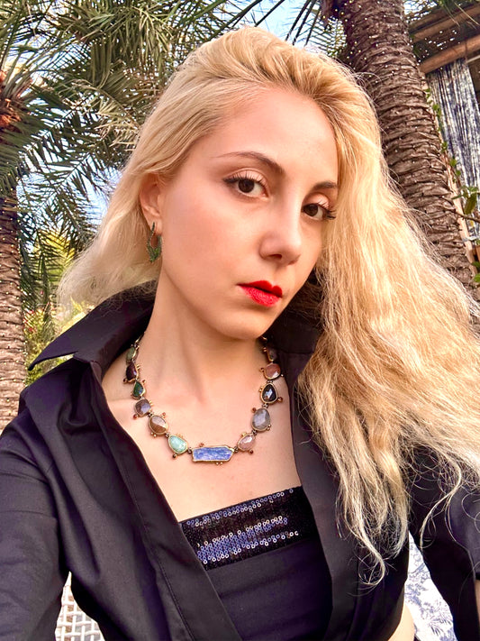 Has Taşlı Gold Kolye