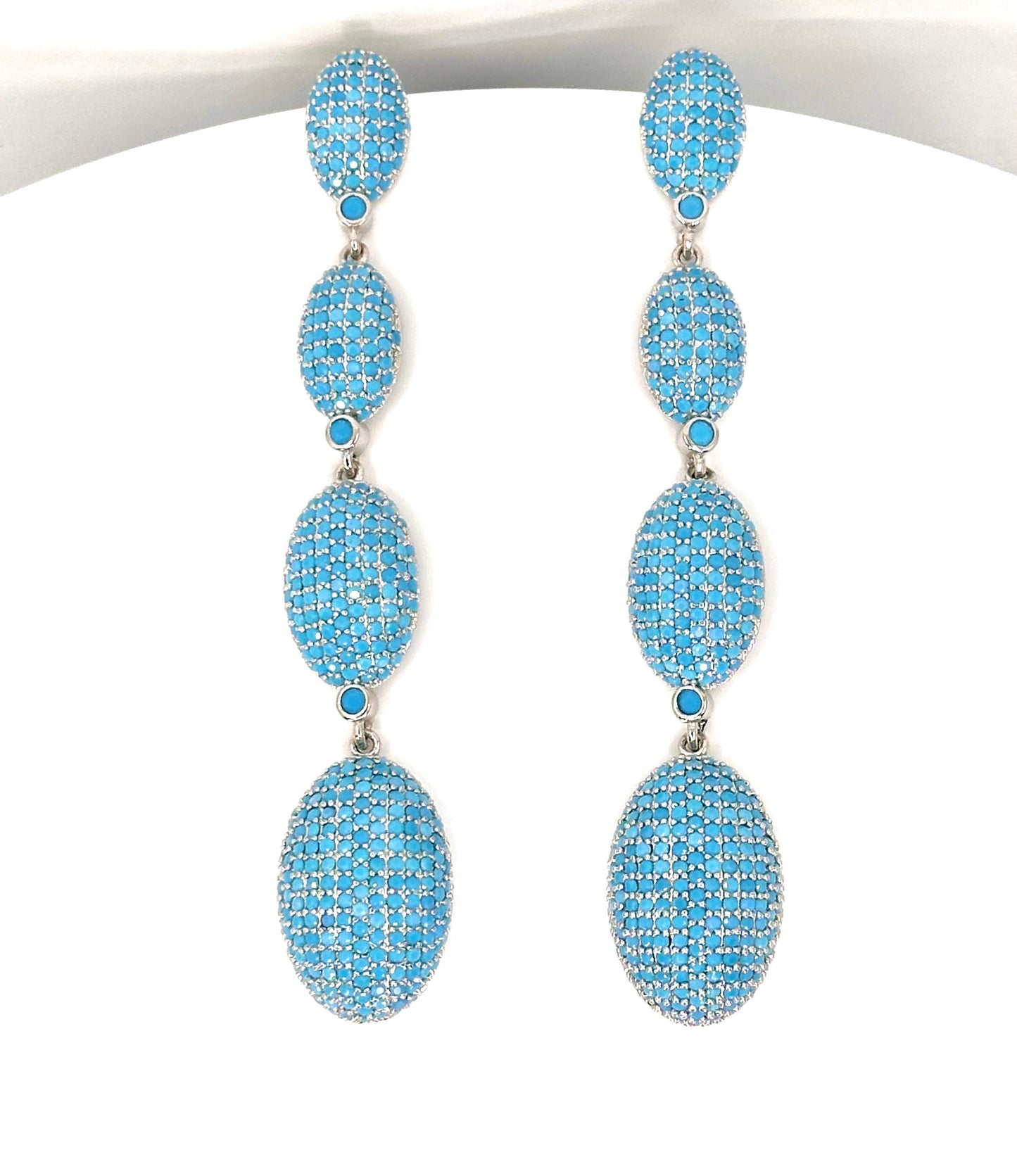 Turquoise Stone Cluster Earring