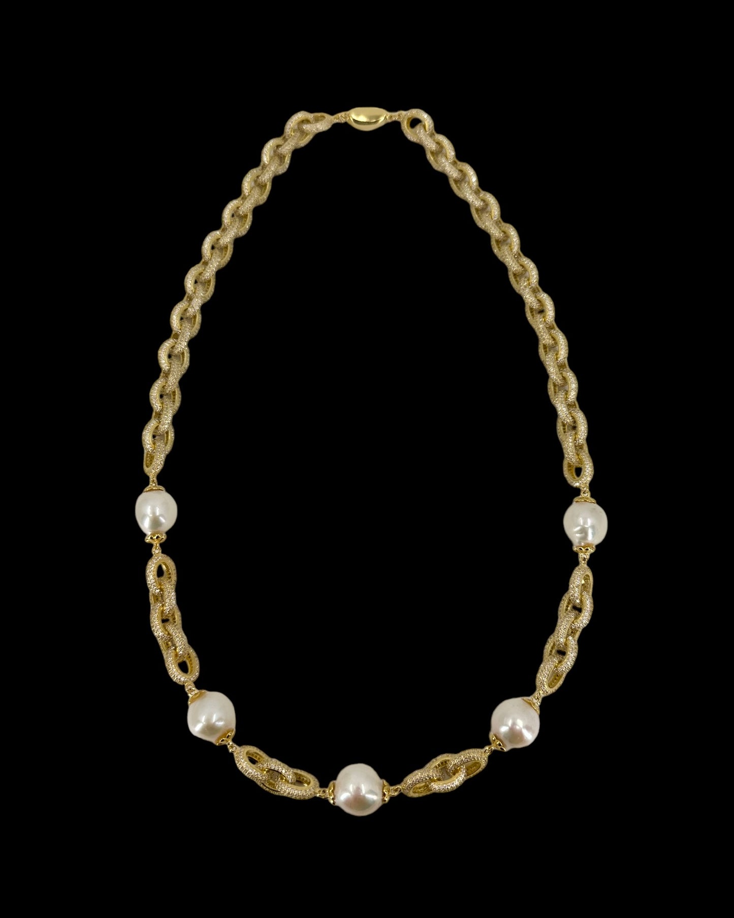 İncili Gold Zincir Kolye