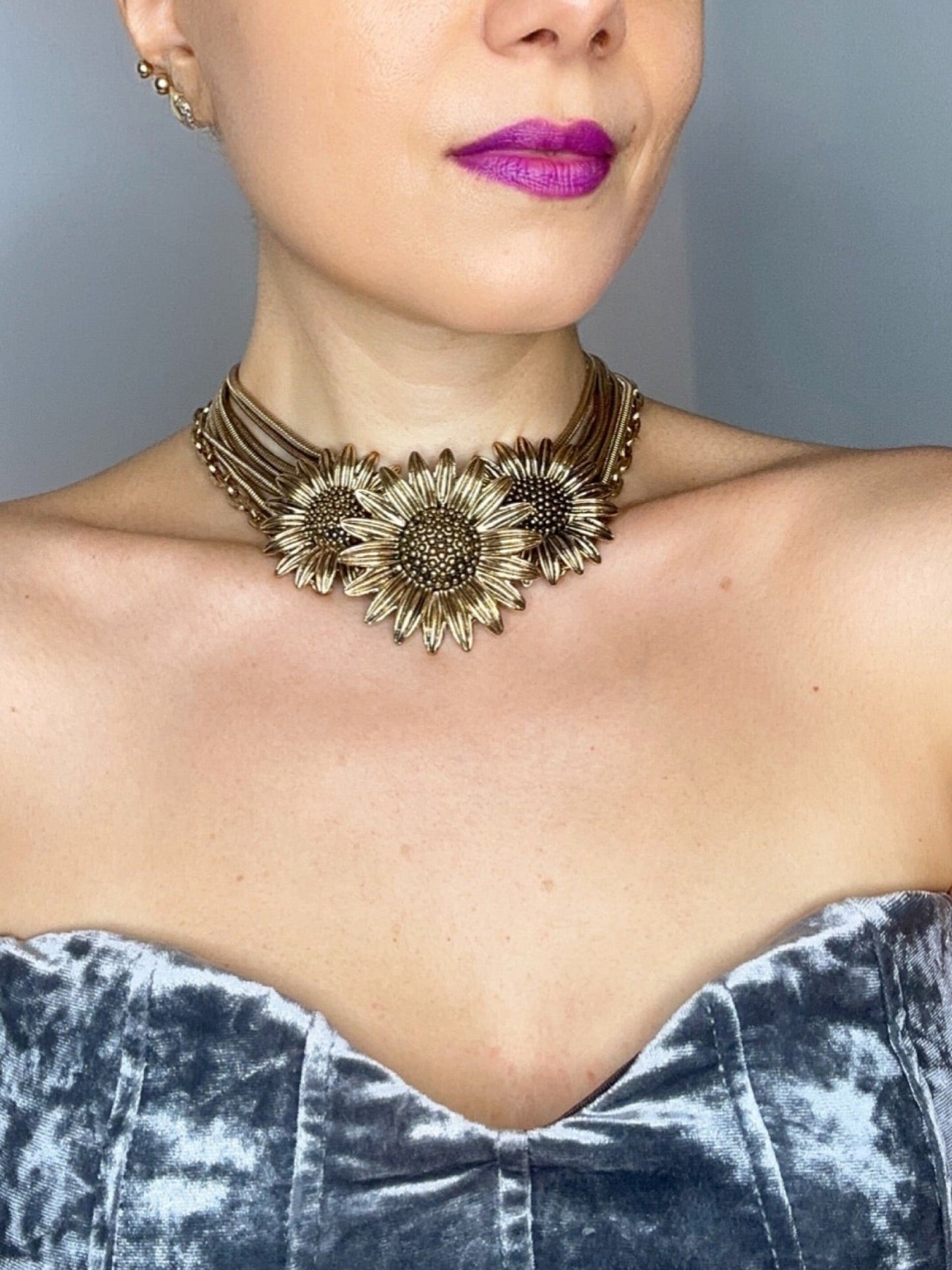 Hazine Çiçeği Antik Kolye