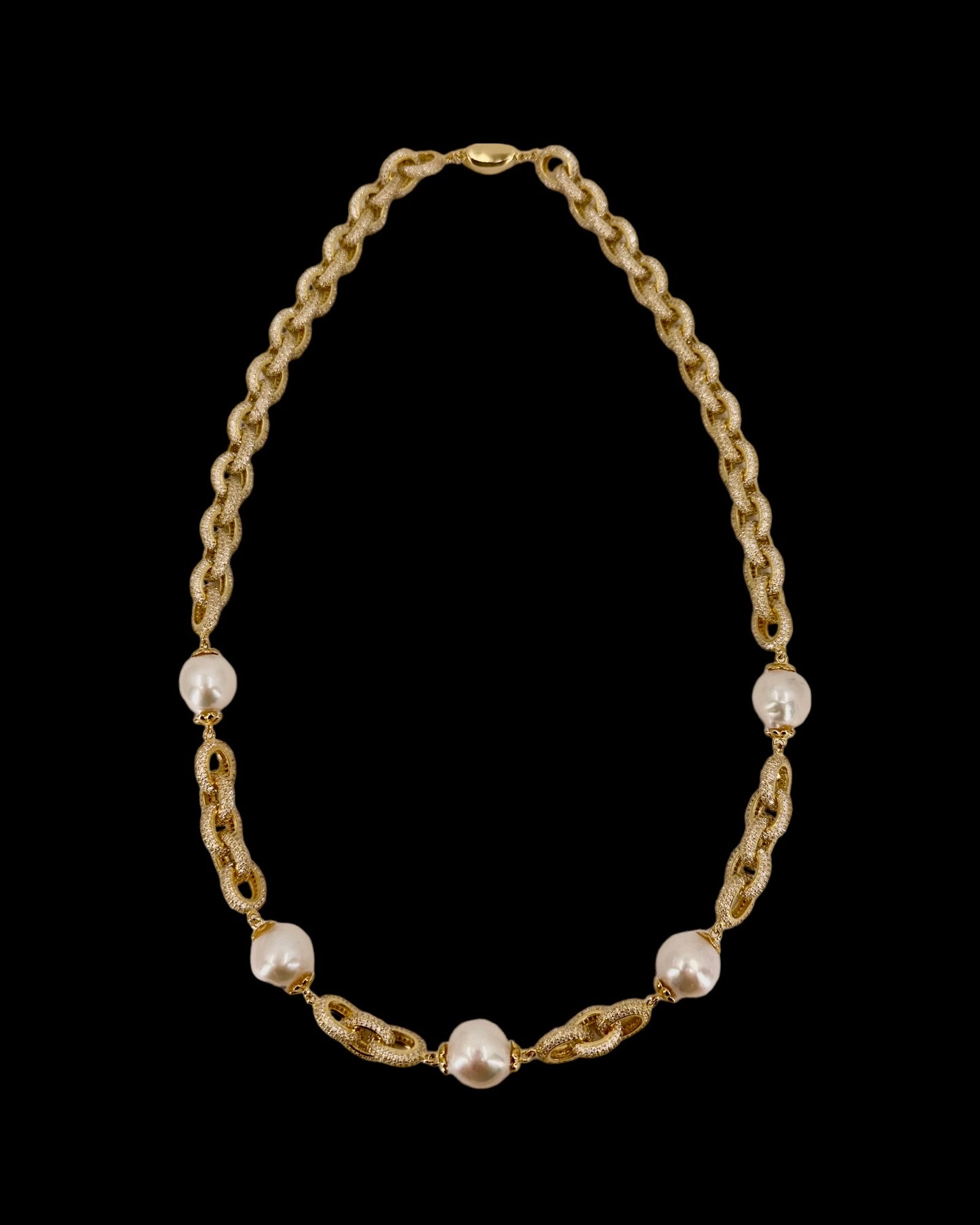 İncili Gold Zincir Kolye