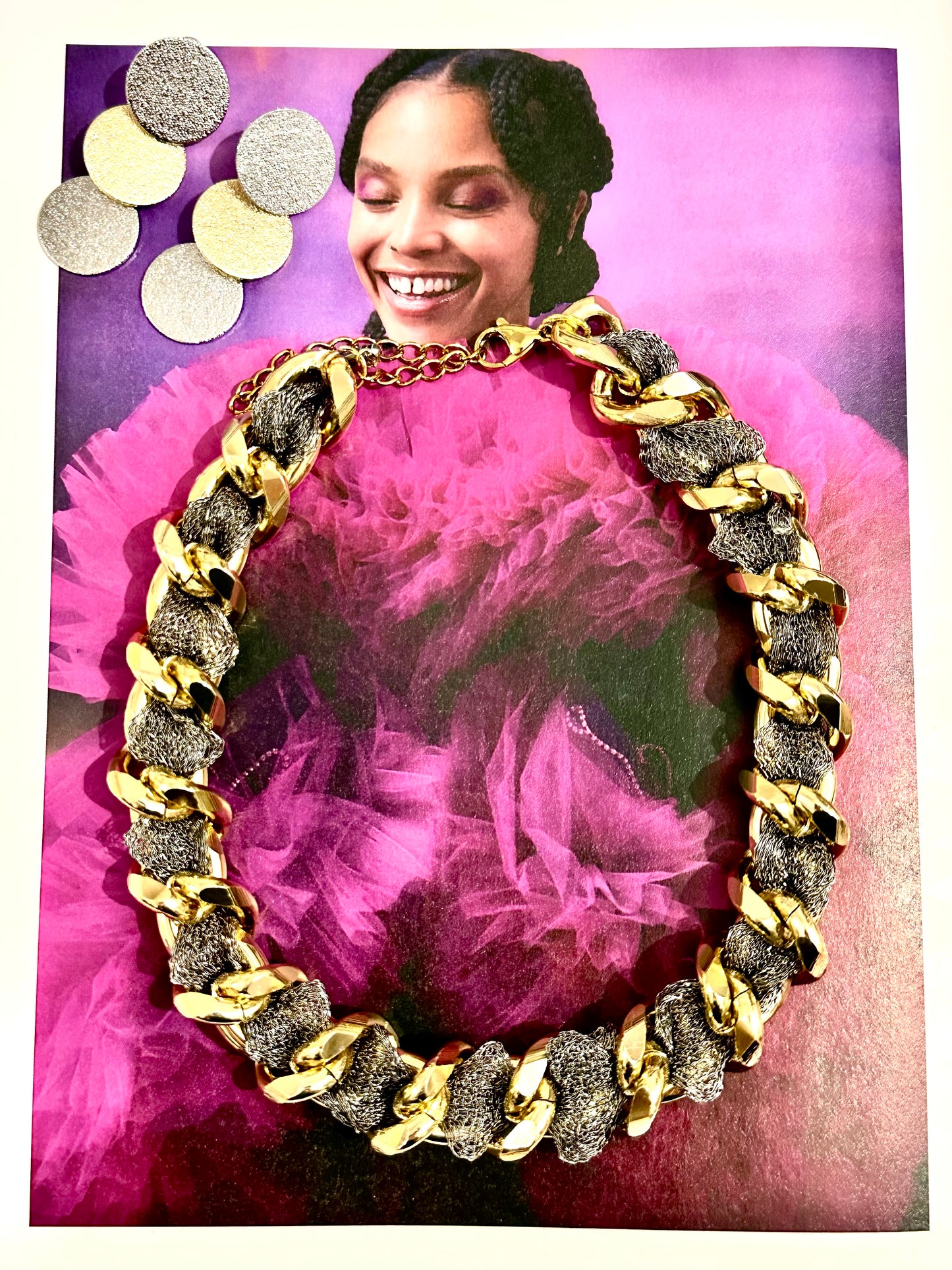 Günbatımı Kolye Küpe Set