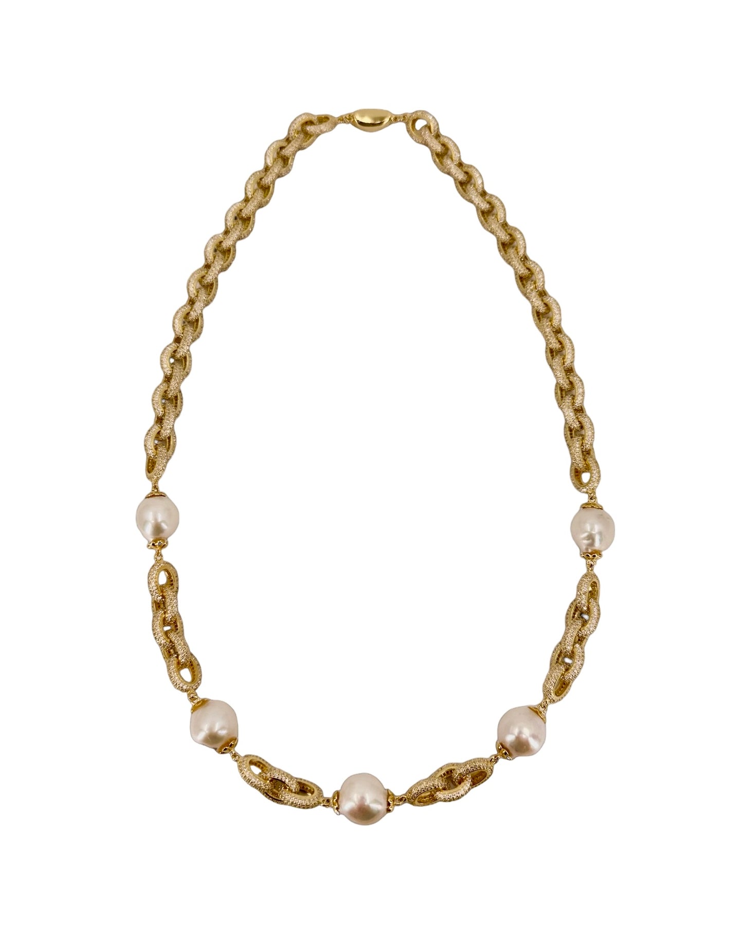İncili Gold Zincir Kolye
