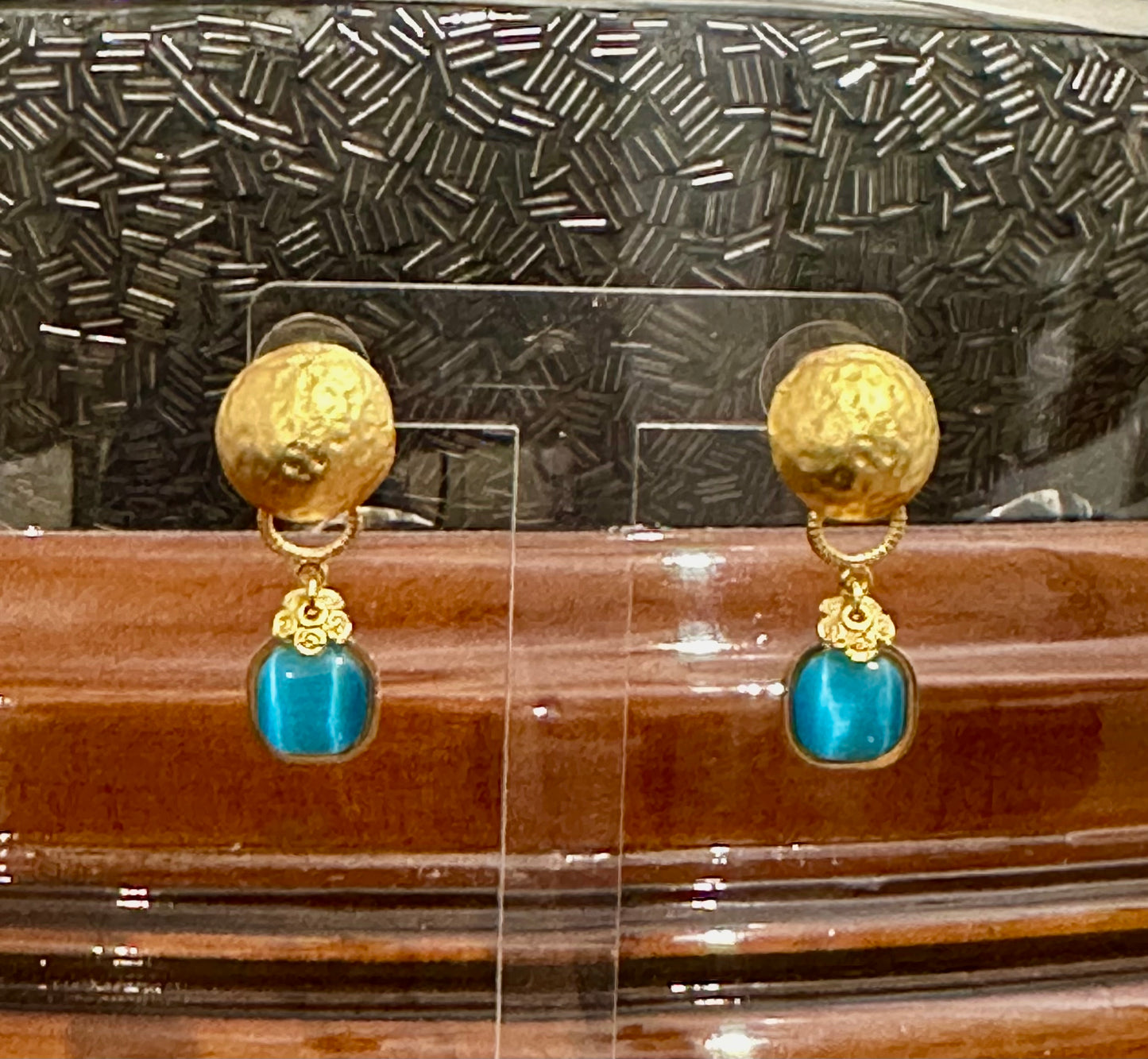 Halef Yıldız Mavi Artisan Küpe