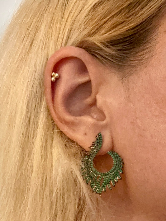 Yeşil Salkım Küpe