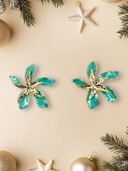 Yeşil Yıldız Çiçeği Küpe