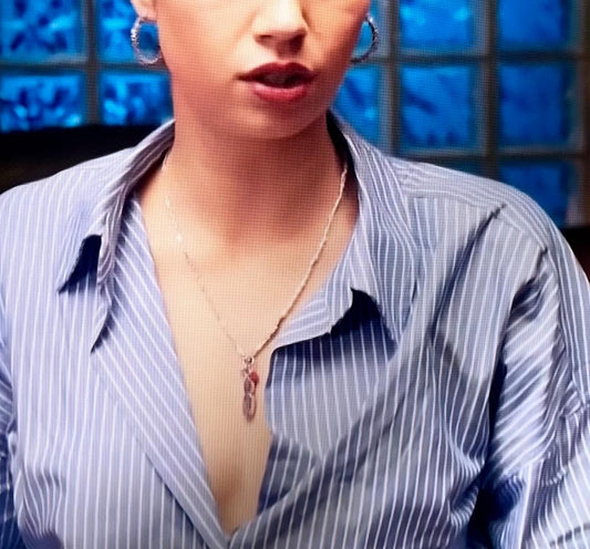 Ametist Opal taşlı Seyran Gümüş İnci Kolye