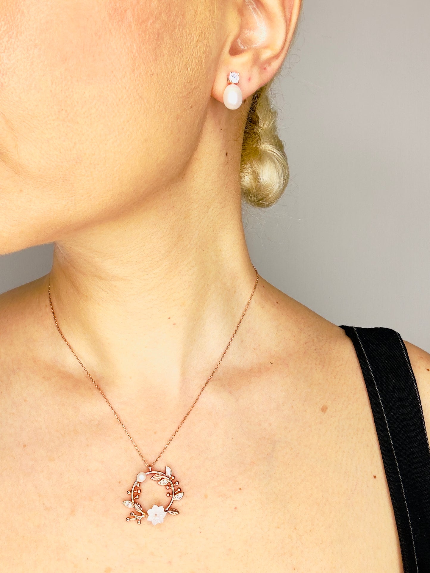 Aşkın Sonsuz Döngüsü Altın Kaplama Kolye Küpe Gümüş Set