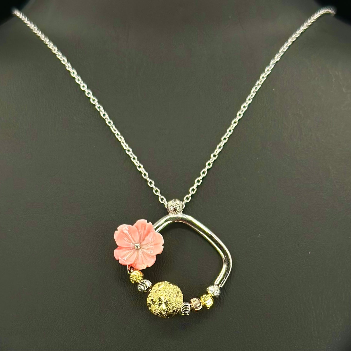 Floral Square Necklace