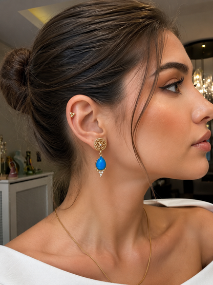 Blue Star Sparkle Earrings