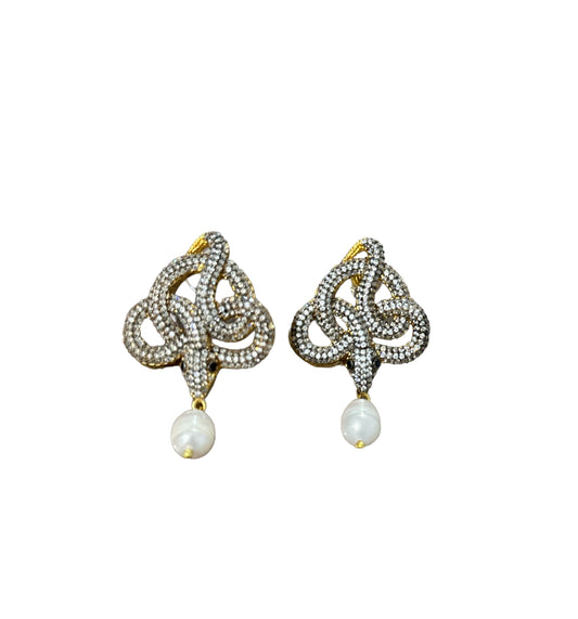 Pearl Serpent Earrings