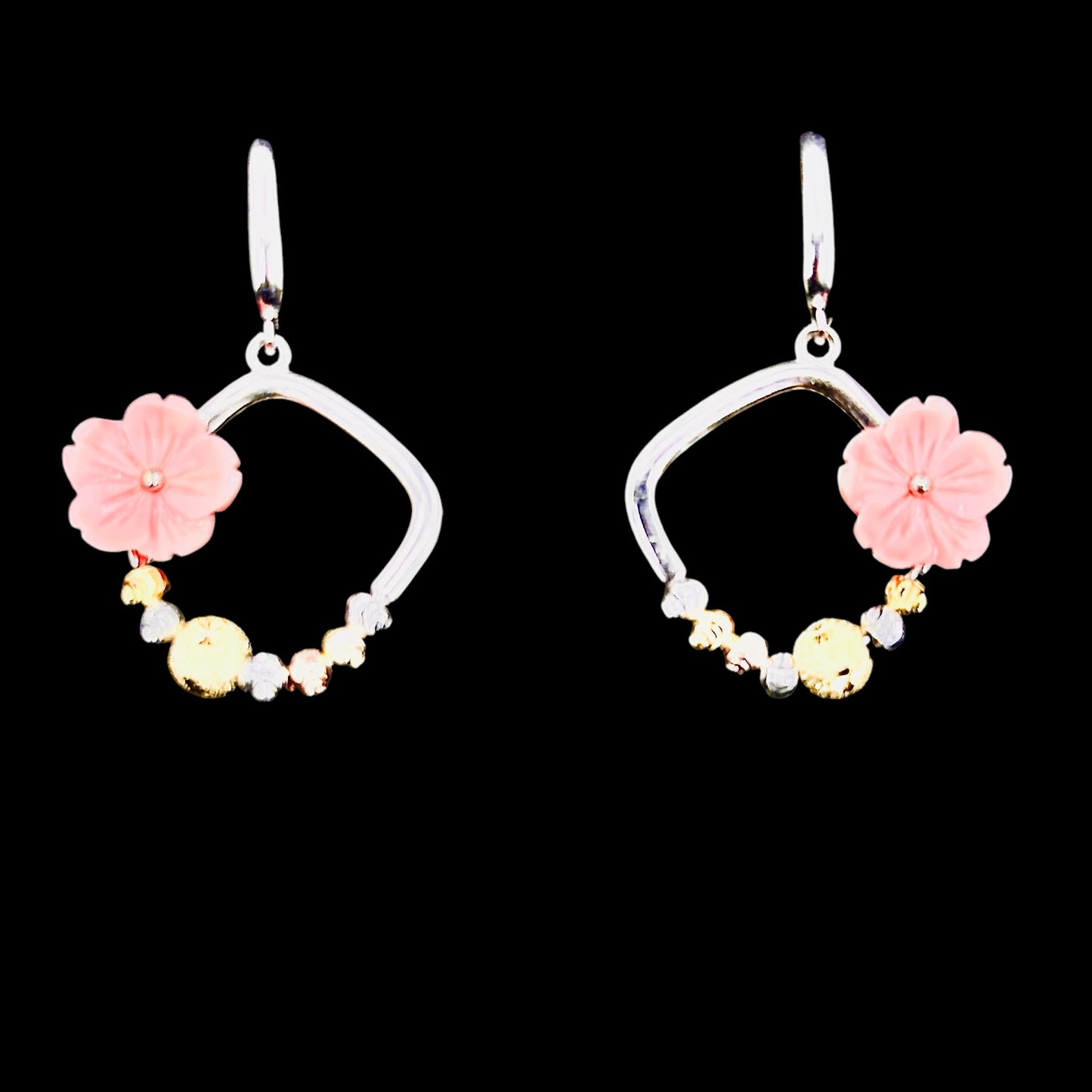 Floral Square Earrings