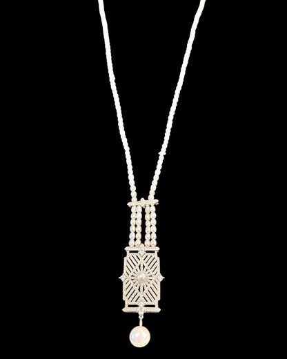 Diamond Pearl Necklace