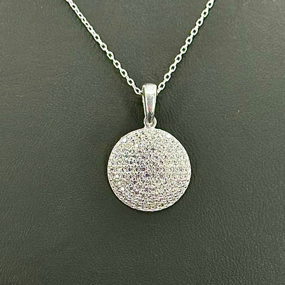 Dolunay Zirkon Taşlı Kolye Küpe Gümüş Set