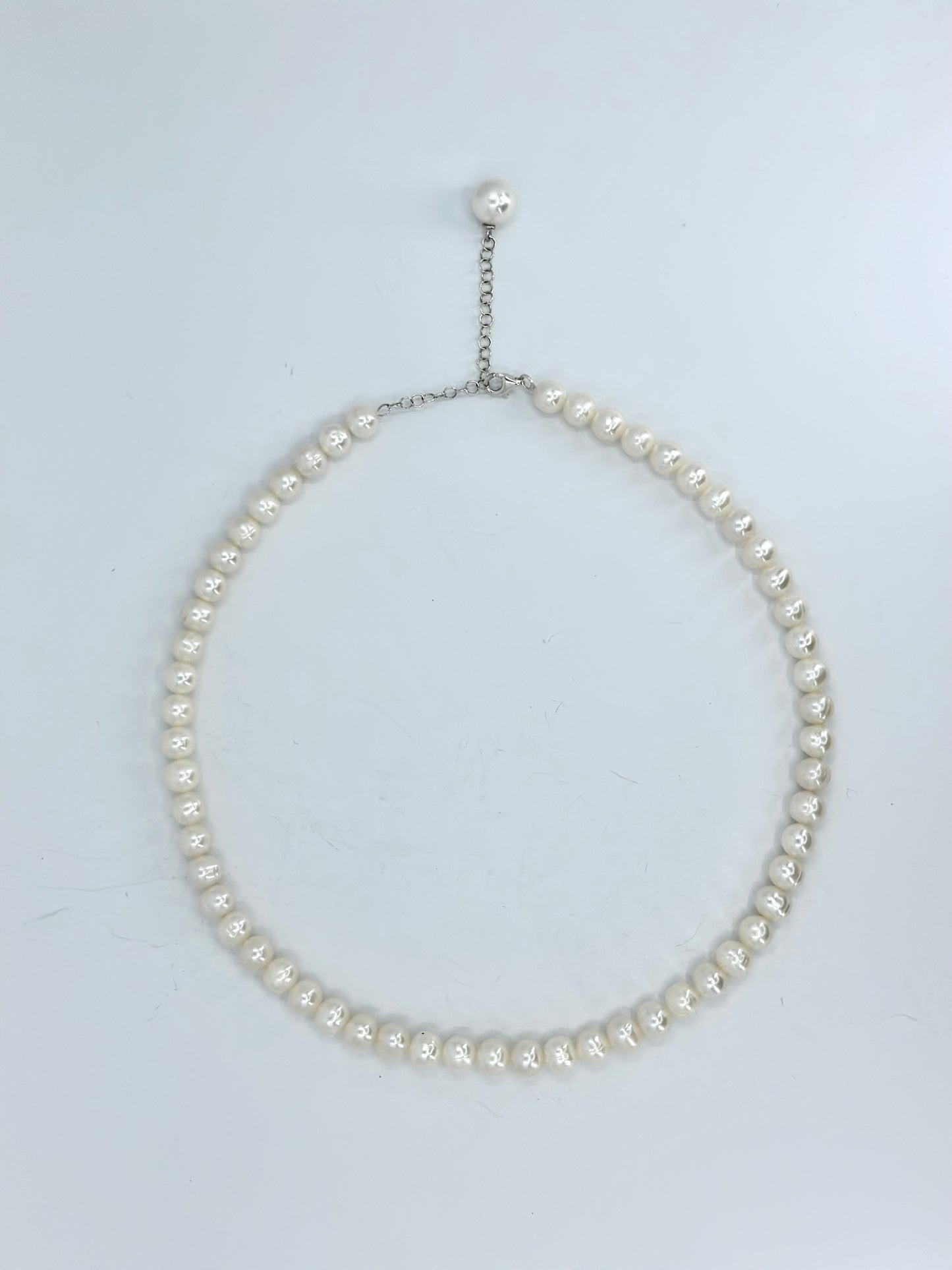 Jewelry For Men; 925 Sterling Silver Dragon Necklace and Natural Pearl Necklace