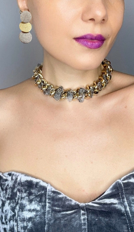 Günbatımı Kolye Küpe Set