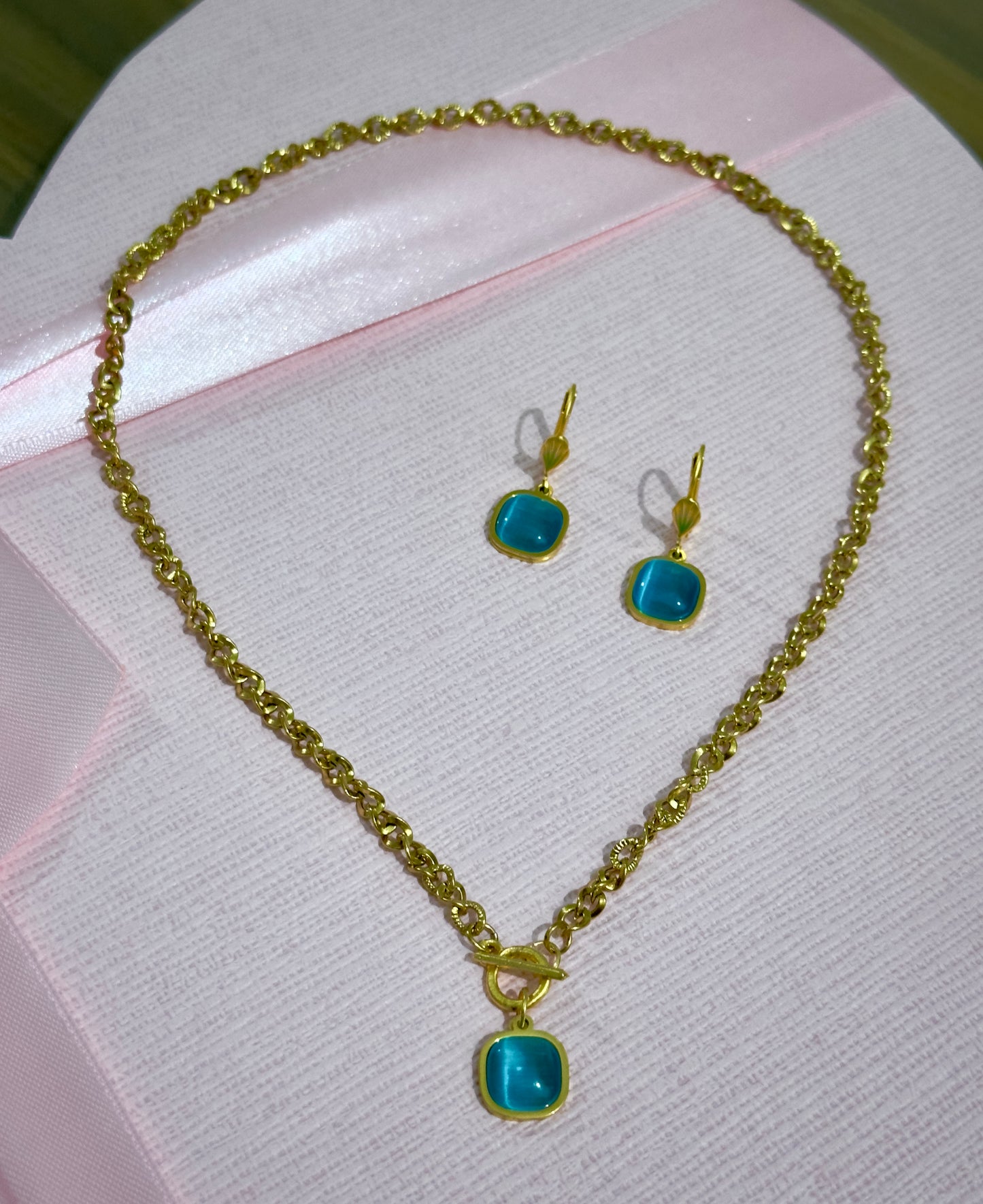 Yıldız Maviş Kolye Küpe Set