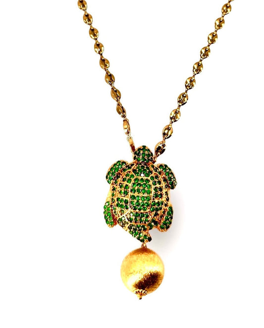 Green Turtle Necklace