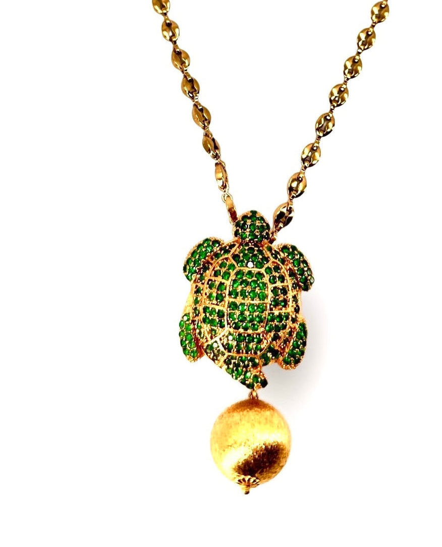 Green Turtle Necklace