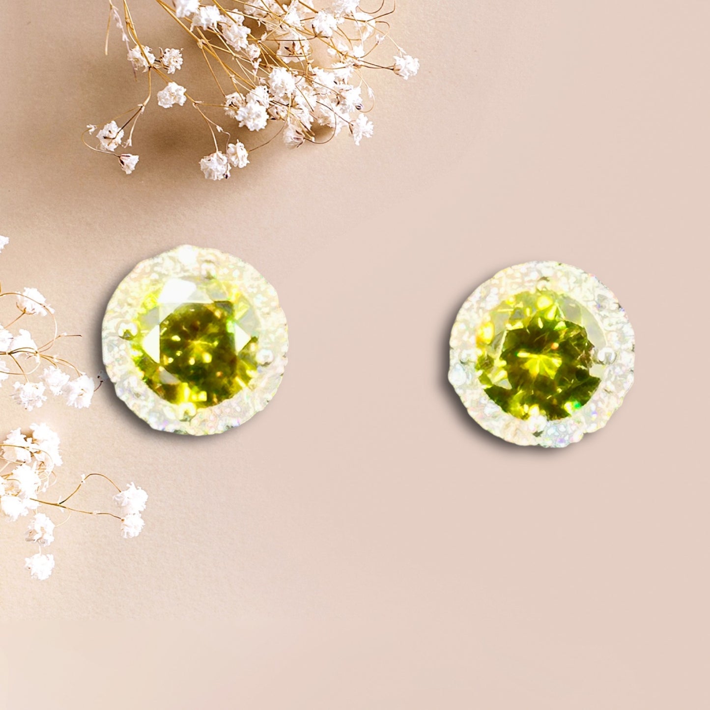 Peridot Stone Earrings