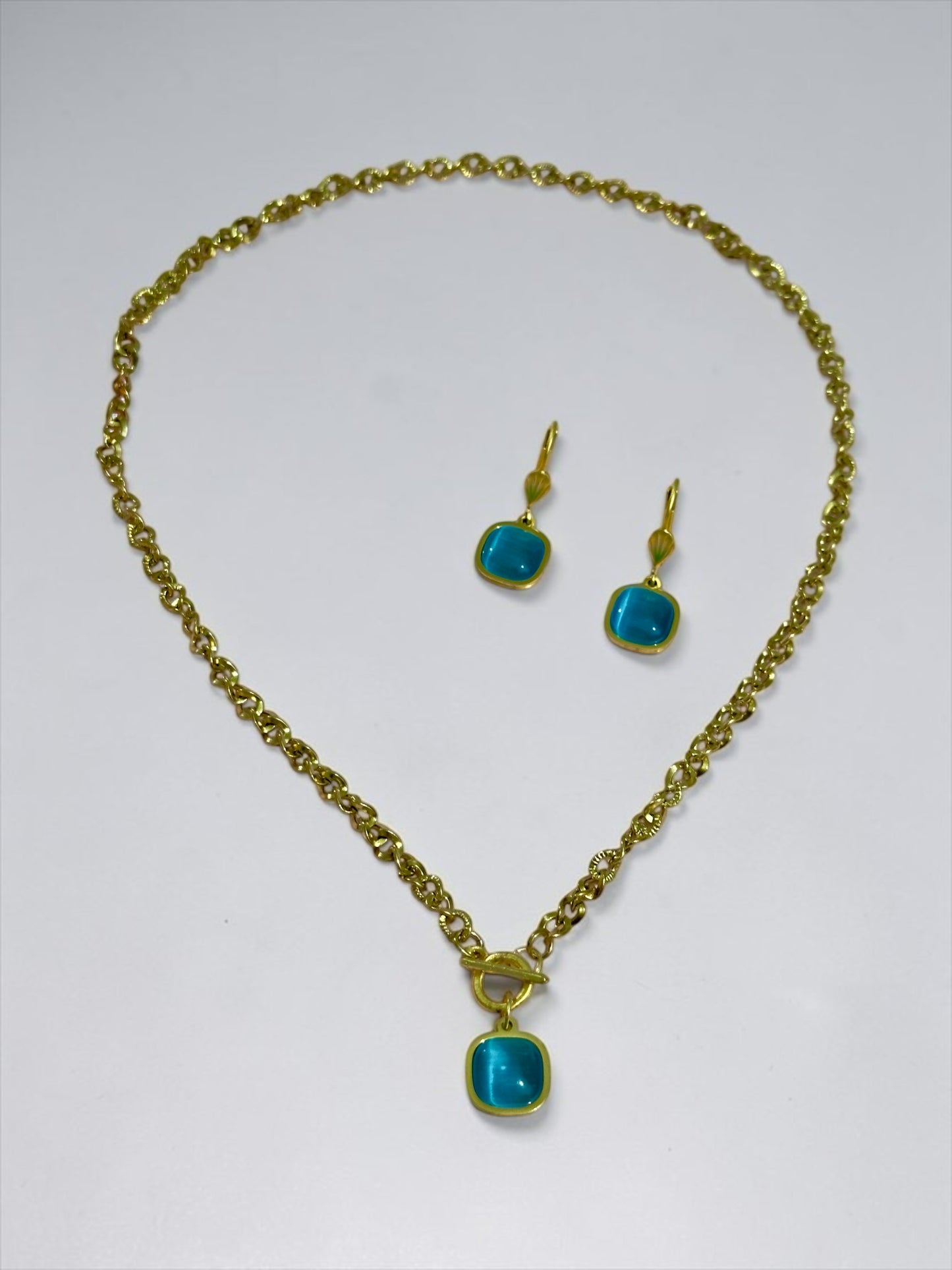 Yıldız Maviş Kolye Küpe Set
