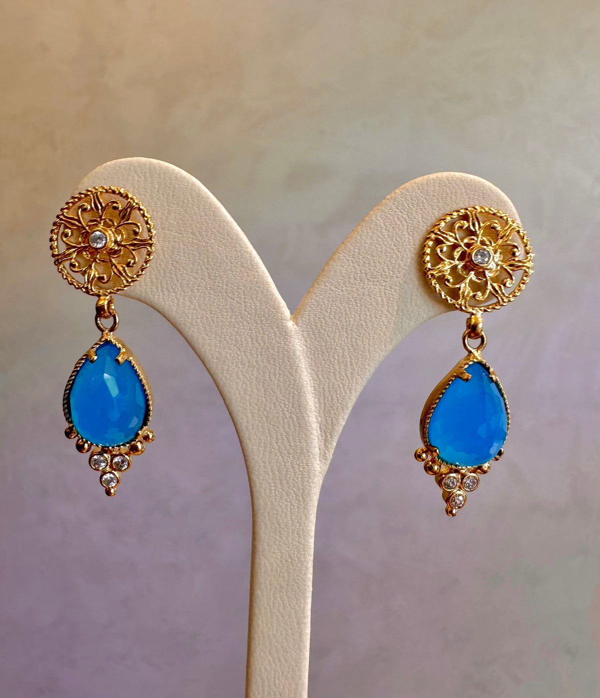 Blue Star Sparkle Earrings