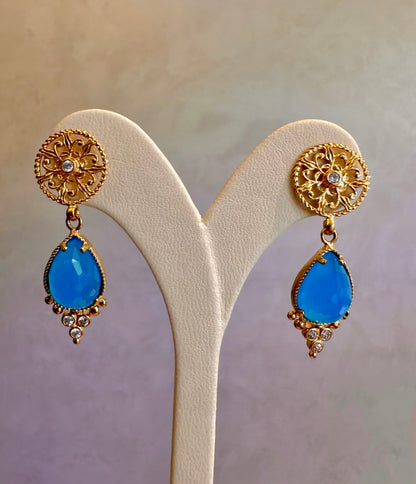 Blue Star Sparkle Earrings