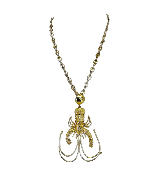 Gold Lobster Necklace