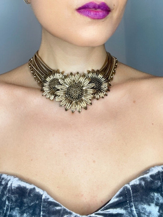 Hazine Çiçeği Antik Kolye