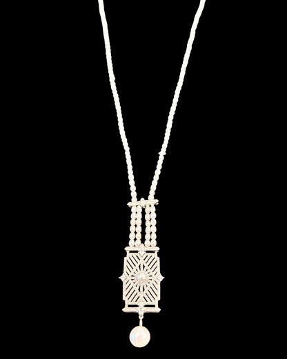 Diamond Pearl Necklace