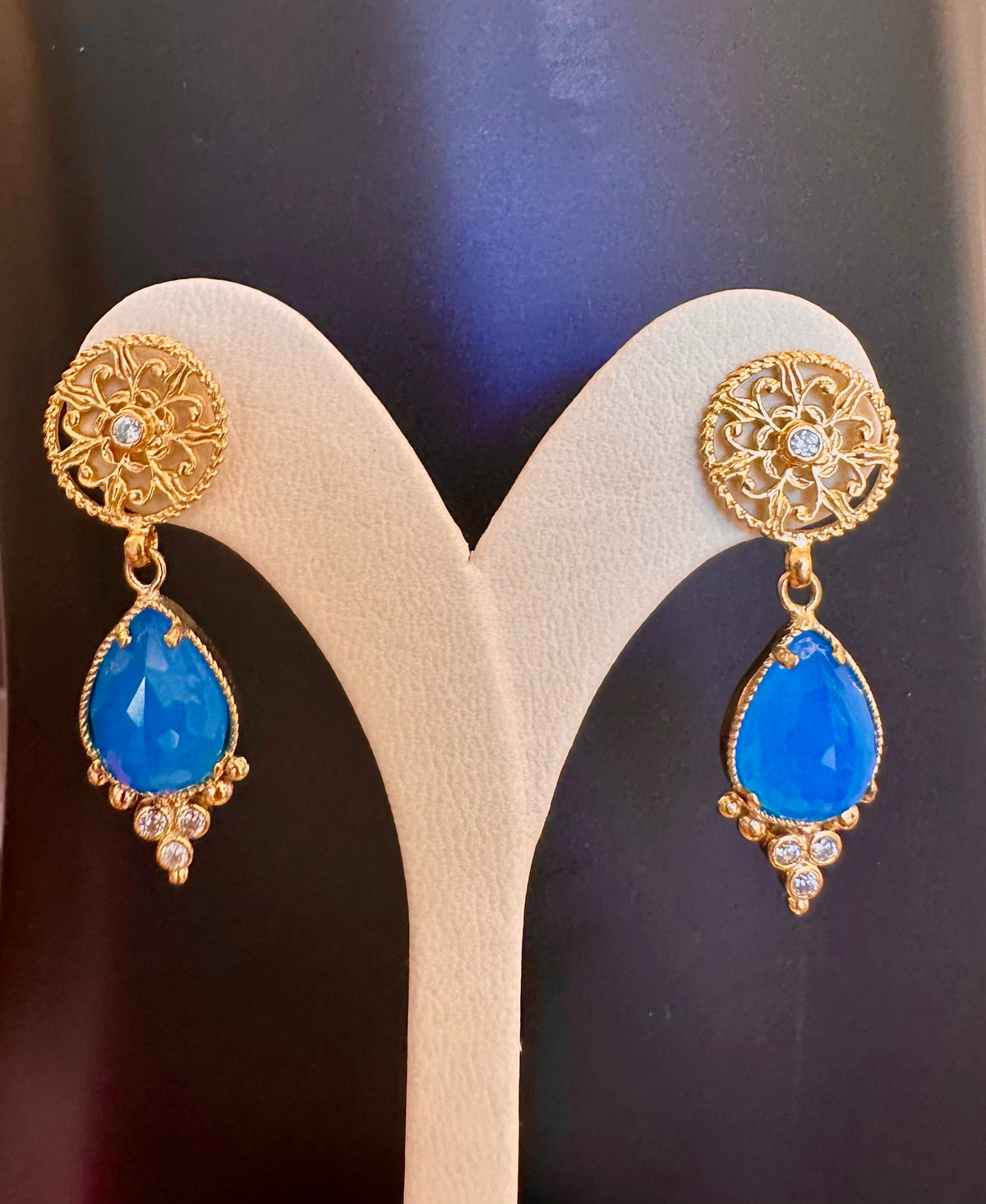 Blue Star Sparkle Earrings