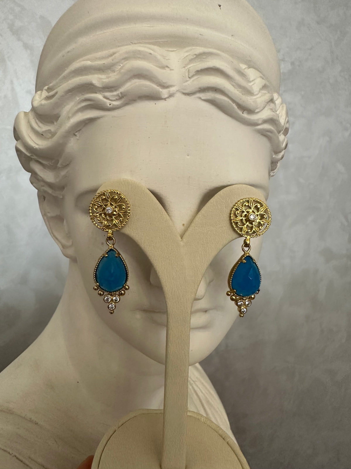 Blue Star Sparkle Earrings
