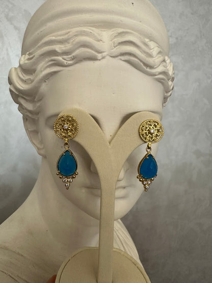 Blue Star Sparkle Earrings