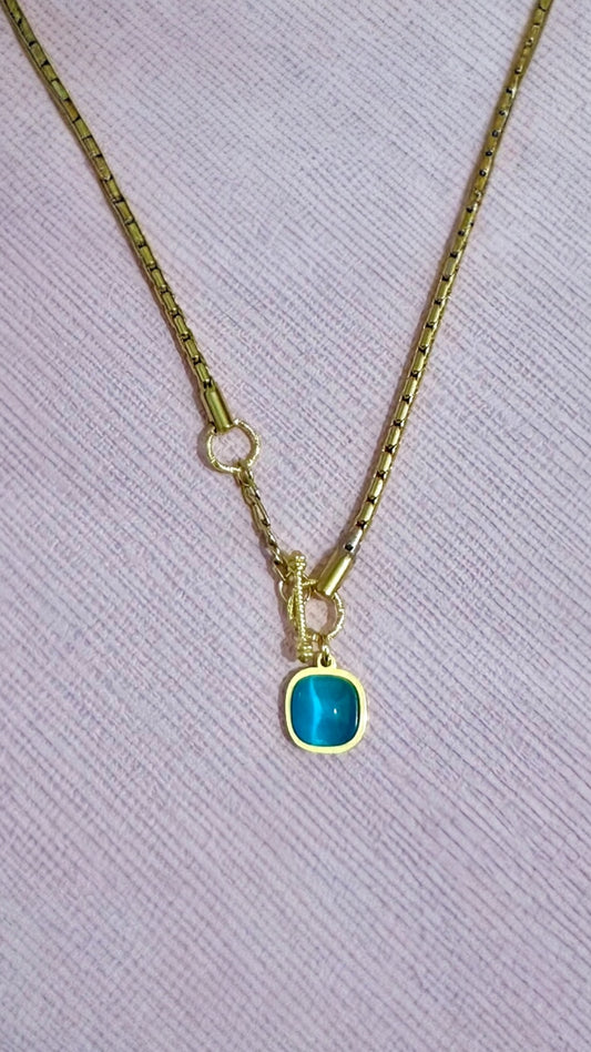 Halef Yıldız Mavi Kolye