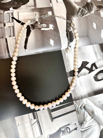 Natural Baroque Pearl Necklace (Unisex)