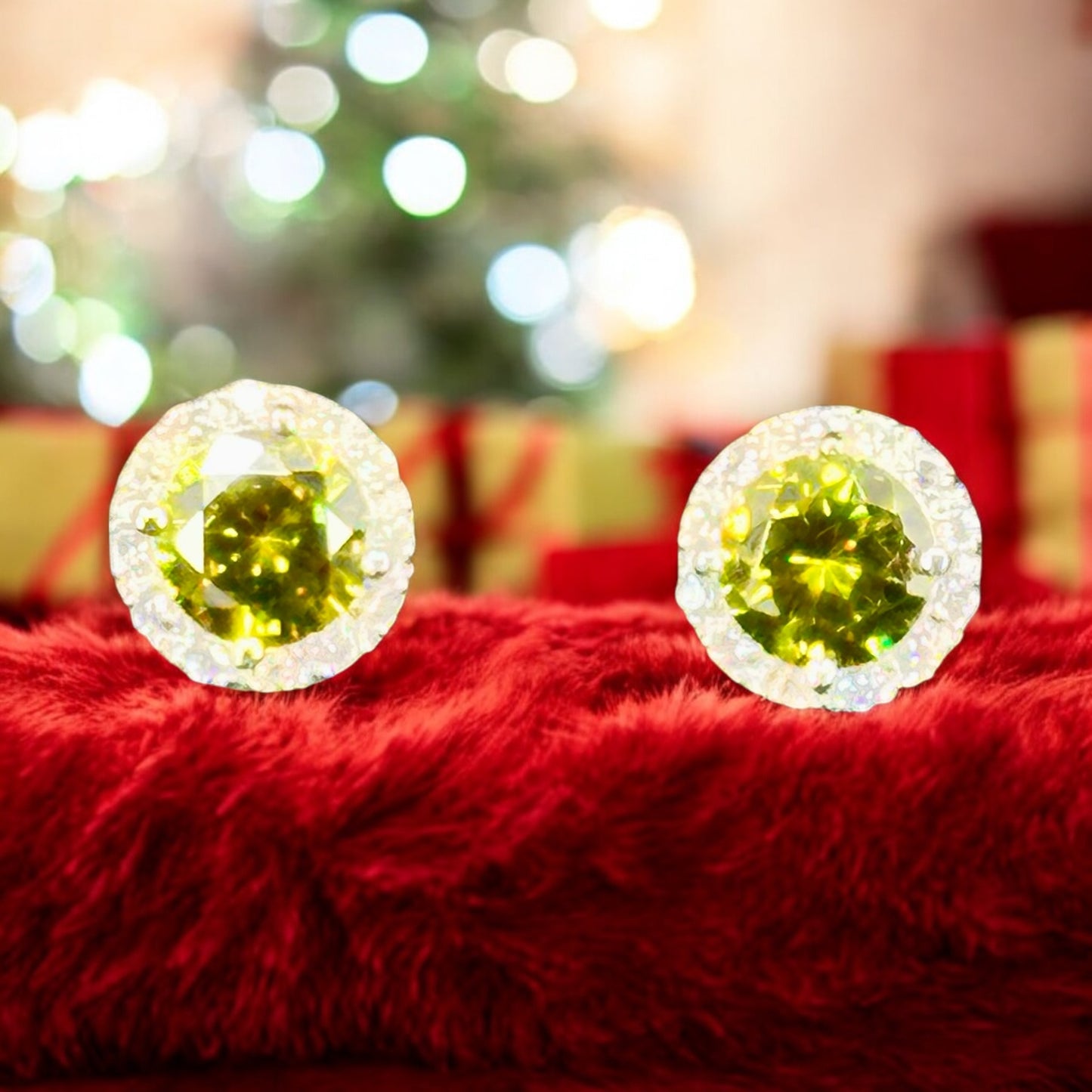Peridot Stone Earrings