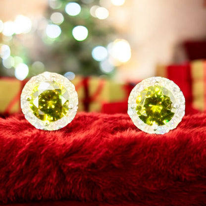 925 Ayar Gümüş Peridot Taşlı Küpe