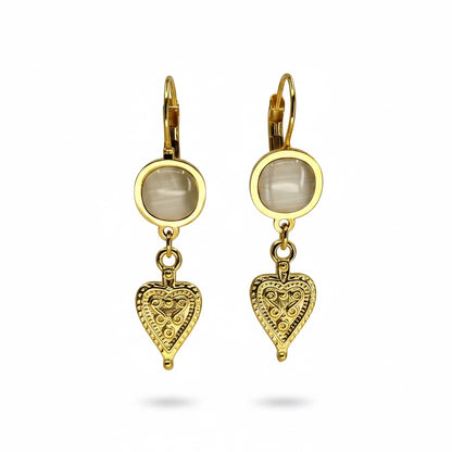 Halef Yildiz Heart Earrings