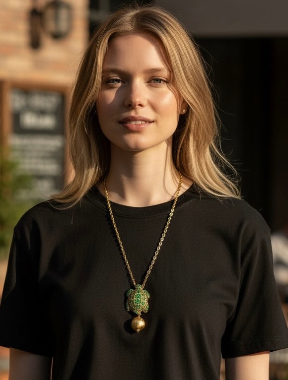 Green Turtle Necklace