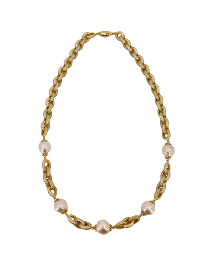 İncili Gold Zincir Kolye