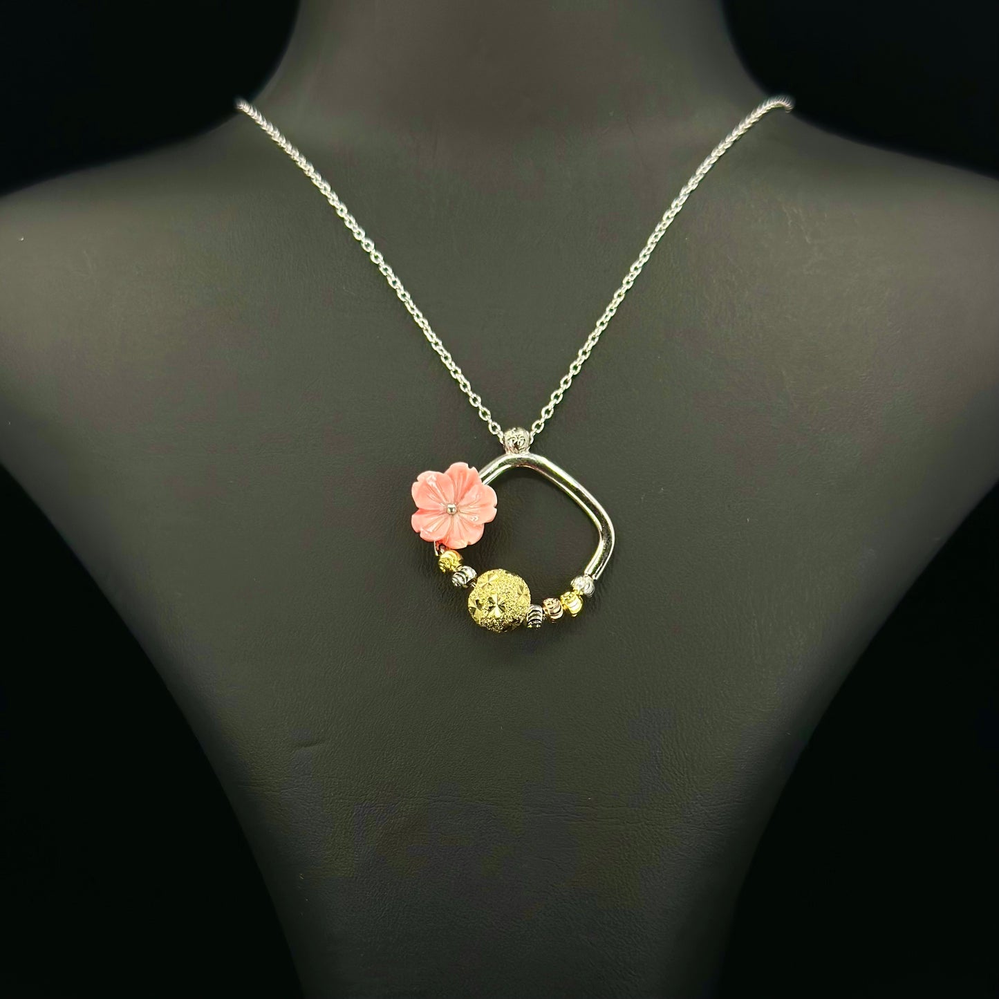 Floral Square Necklace