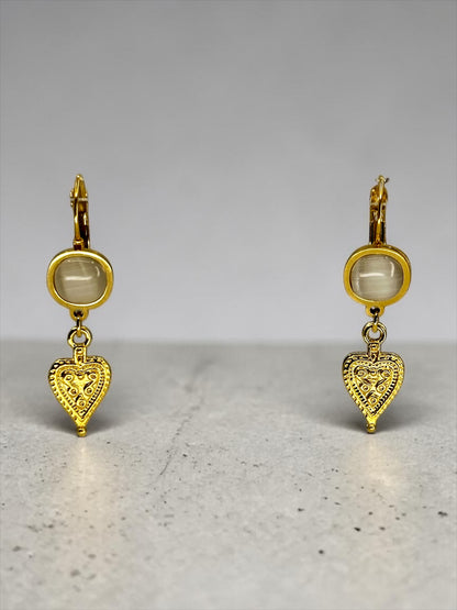 Halef Yildiz Heart Earrings