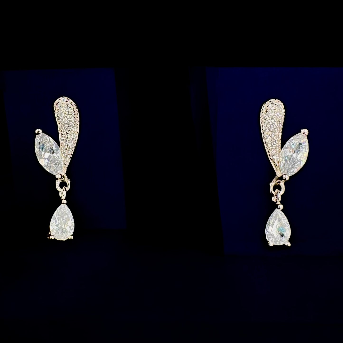 Aşkın Damlası Kolye Küpe Gümüş Set