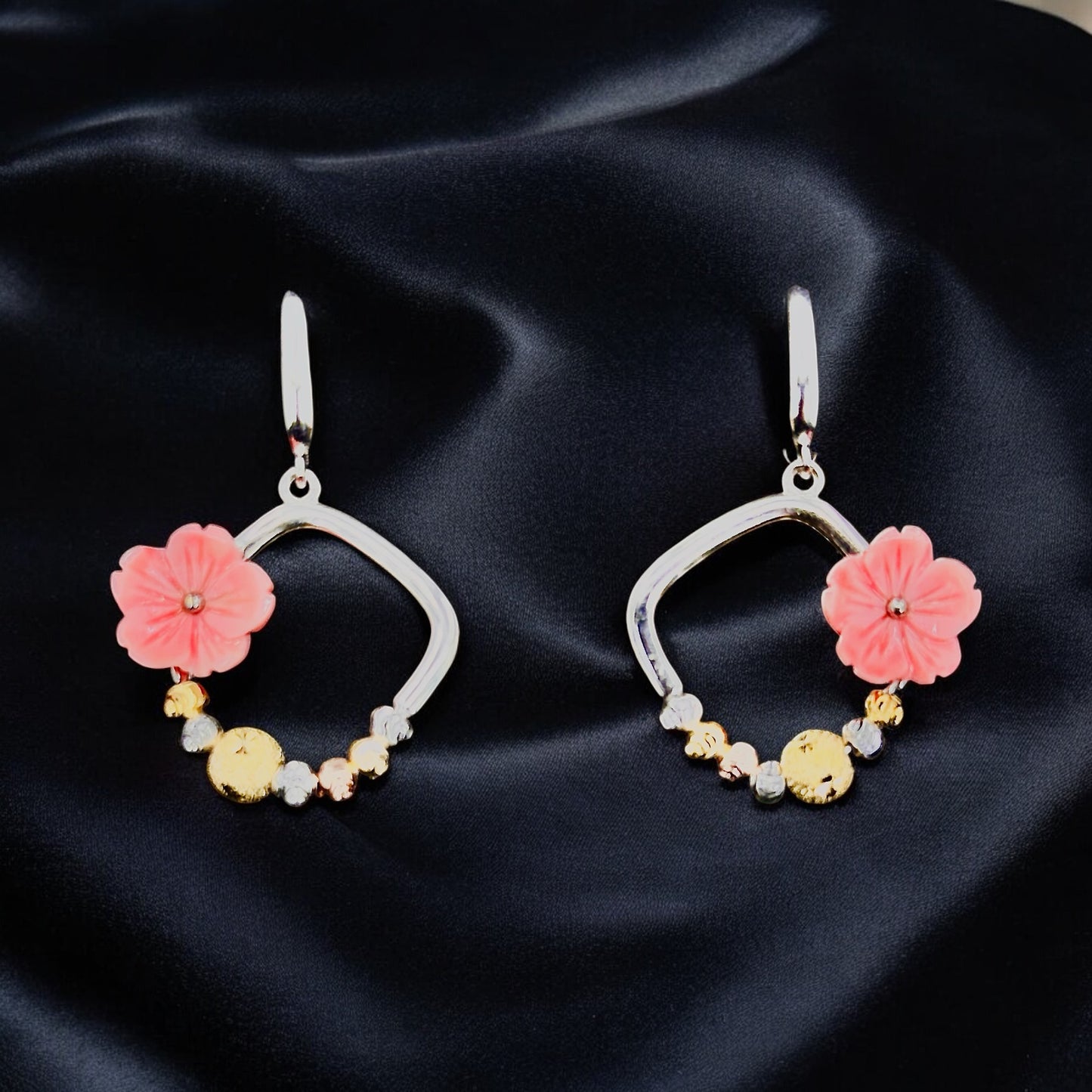 Floral Square Earrings