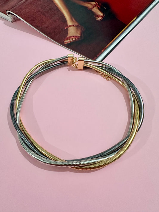 Trio Line Kolye Bilezik Küpe Set